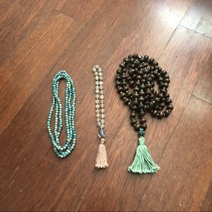 Mala bead necklace & bracelet set + BONUS necklace